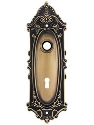 Largo Pattern Forged Brass Back Plate With Keyhole